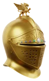 Gold casque