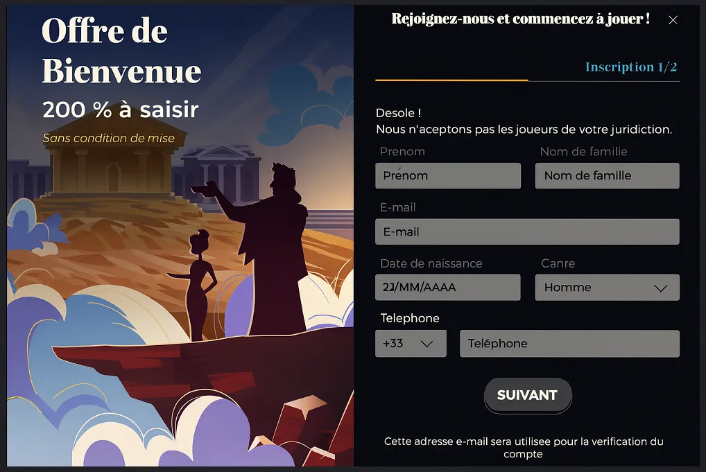 Guide de Connexion Olympe Casino
