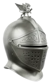 Silver casque